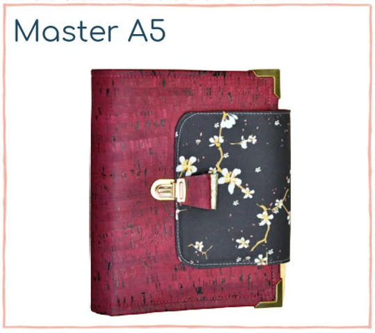 A5 Organizer in Cork Leather/Personalized Binder For 2023 Agenda Vegan Leather, Master 6 Ring With Extra Pockets, Folio