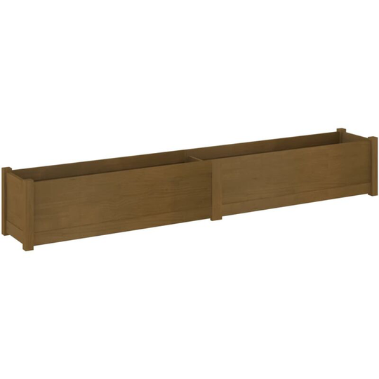 Garden Planter Honey Brown 200x31x31 cm Solid Pinewood Vidaxl Brown