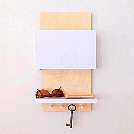 Minimalist Wall Decor, Magnetic Dry Erase Board, Modern, Entry, Office Organizer, Magazine, Mail, Holder With Shelf, Key Hooks, Multipurpose