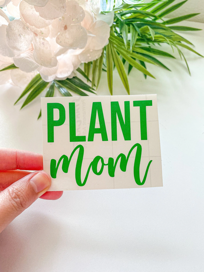 Plant Mom Vinyl Sticker | Pot Decal Stickers To Decorate Pots Gift Idea For Planters Mama