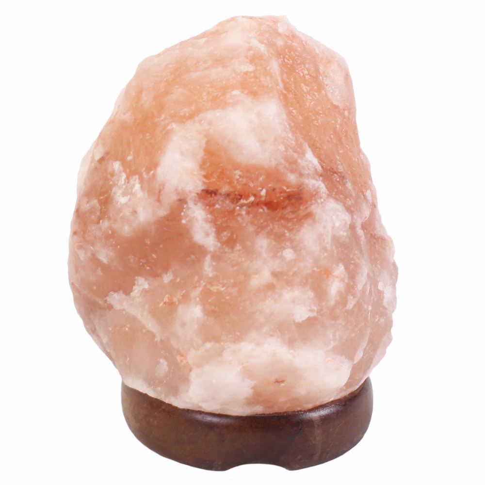 Himalayan Salt Lamp - Natural Colour With Wooden Base. 1.5-2Kg