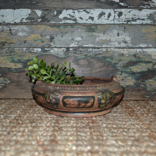 Roseville Florentine Console Bulb Bowl Planter Vintage Pottery