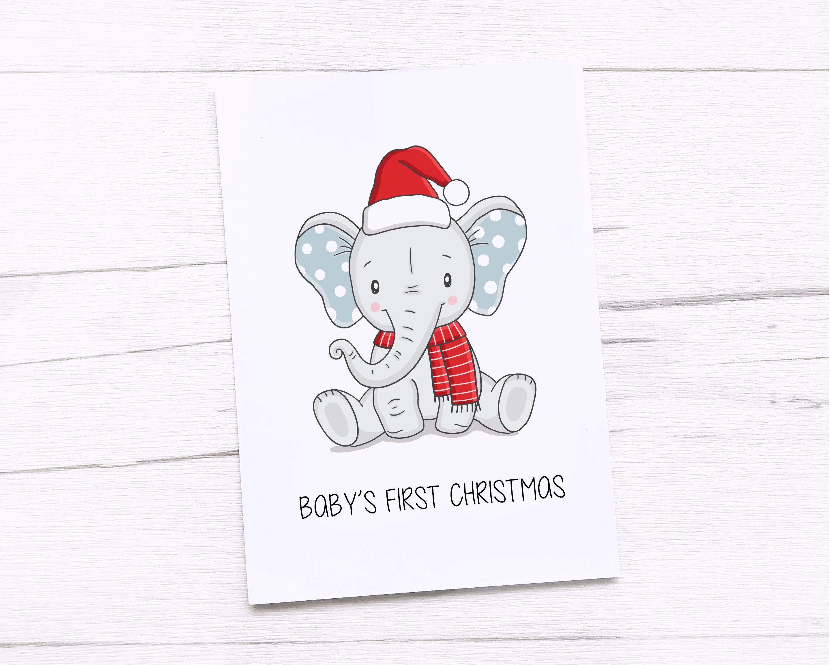 Happy Christmas Card | Merry Baby's First