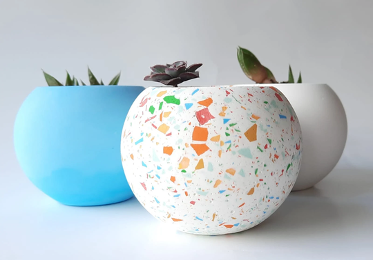 Terrazzo Planter, Mother's Day Gift, Colorful Housewarming Gifts, Cement Pot, Succulent Indoor Planter
