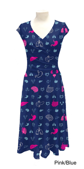 Custom Colour Organ Wrap Dress