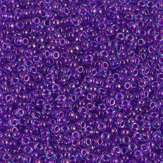 Miyuki Seed Beads 11/0 Purple Lined Aqua 11-352 24G Glass Beads, Size 11 Color Japanese Rocaille