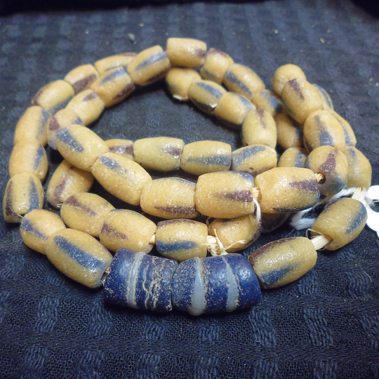 N 1 Old Powder Glass African Trade Beads, 26
