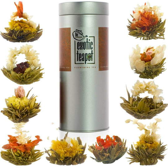 Flowering Tea Sampler Tin Ten Different Blooms
