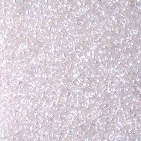 Miyuki Seed Beads 11/0 Transparent Pale Pink Ab , 0265-New