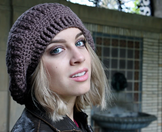 Organic Cotton Hat, Extra Slouchy Hat - Organic