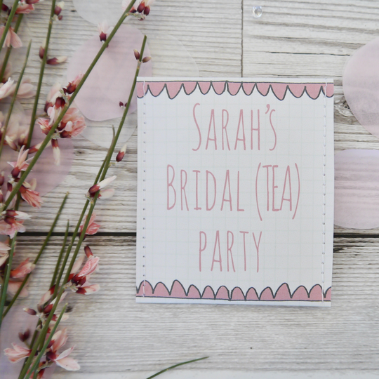 Bridal Shower Tea Bag Favour Pack Of 10