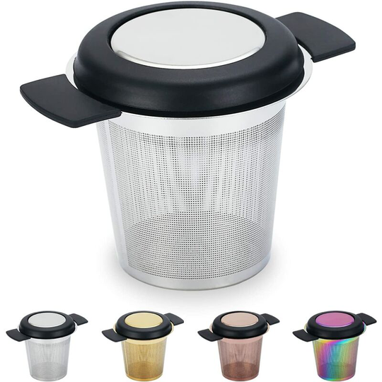 2 Pcs Stainless Steel Tea Infuser Strainer, Large capacity fine mesh tea and coffee infuser infuser with perfect size with dual handles. (Silver)