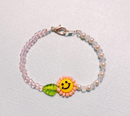 Happy Flower Seed Bead Bracelet