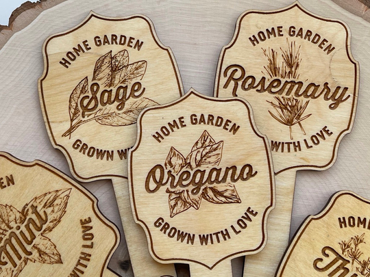 Herb Plant Marker | Plant Stake Herb Garden Marker Wood Label Mother's Day