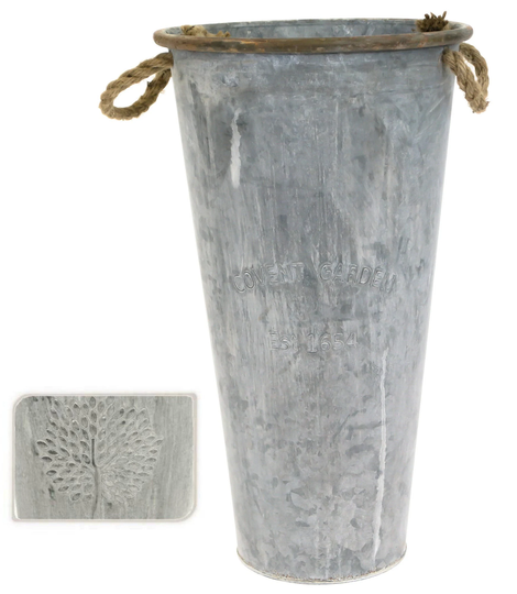 Covent Garden Mulberry Tree 43cm Metal Tall Zinc Flower Planter Plant Pot Vase