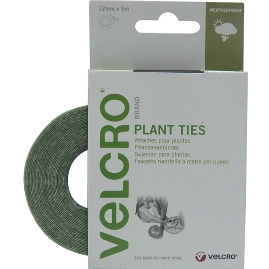 Velcro - Brand 12mm x 5m Green Garden Plant Ties - Green