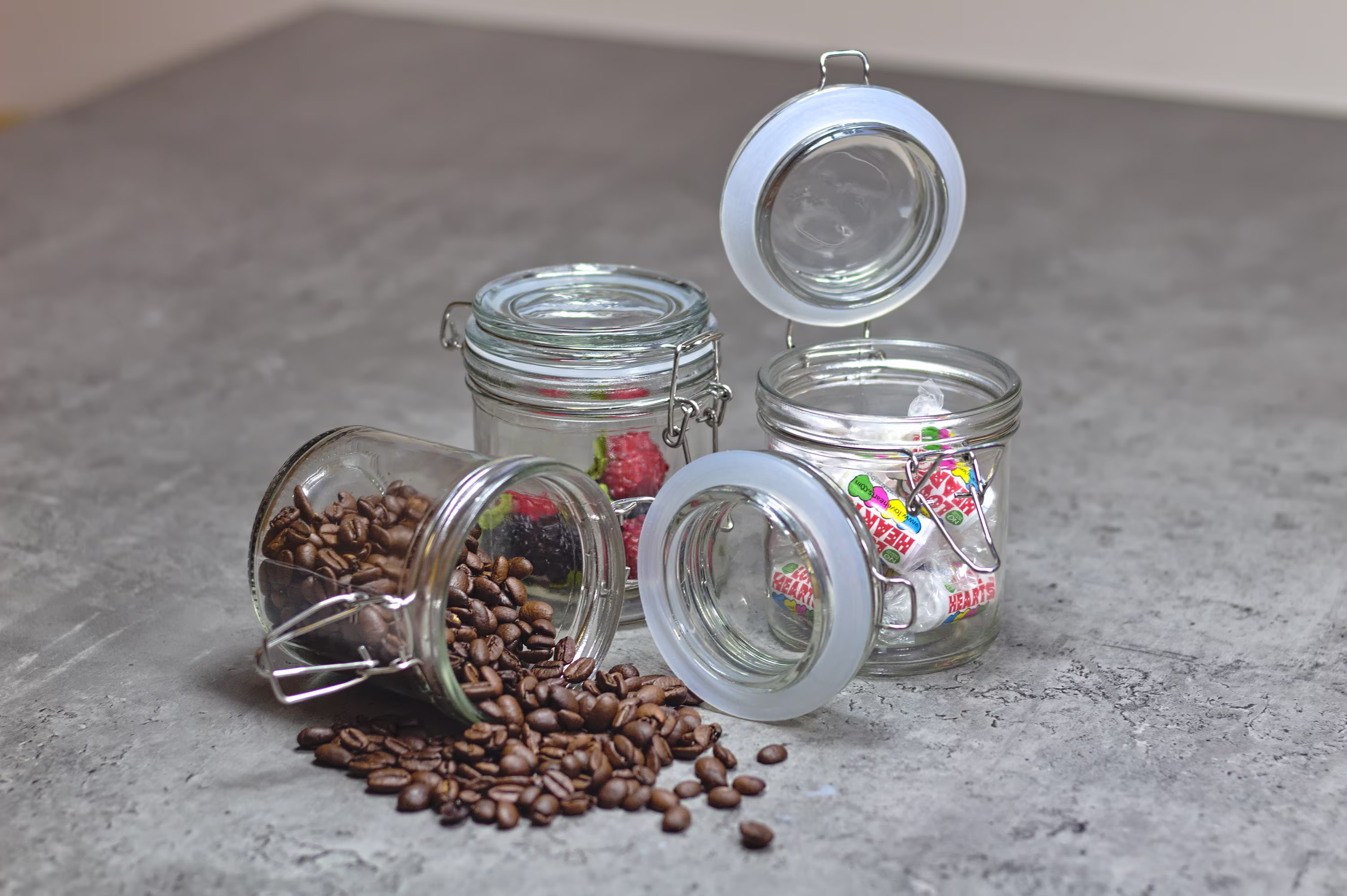 Set Of 12 X Clip Top Terrine Storage Glass Jars With Airtight Lid | Kilner Style 350Ml - Preserve