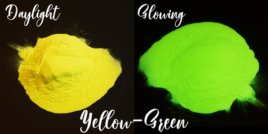 Green Glow in The Dark - Yellow Daylight Pigment Powder For Epoxy Crafts