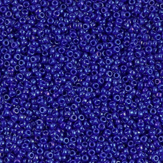 Seed Bead 15-1945 Miyuki Beads 15/0 Opaque Cobalt Luster 10 Grams Diy