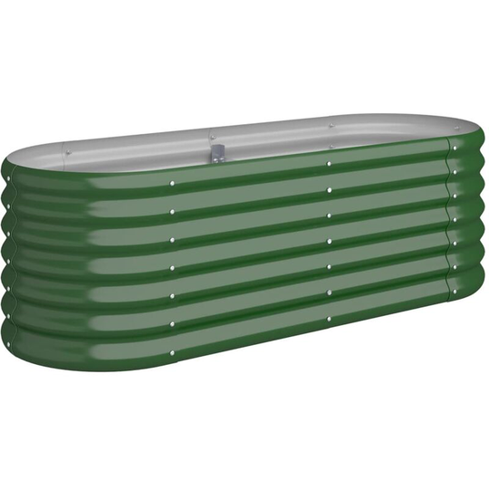 Vidaxl - Garden Planter Powder-coated Steel 114x40x36 cm Green Green