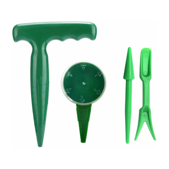Seed Sower, Seed Seeder Hand Garden Plant Dispenser Portable Hand Dial Sowing Seed Transplanting Gardening Seeder Tools 4 Pack