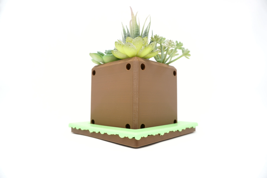 Super Mario Bros Empty Block Planter| Flower Pot | Planter Office Decor Home