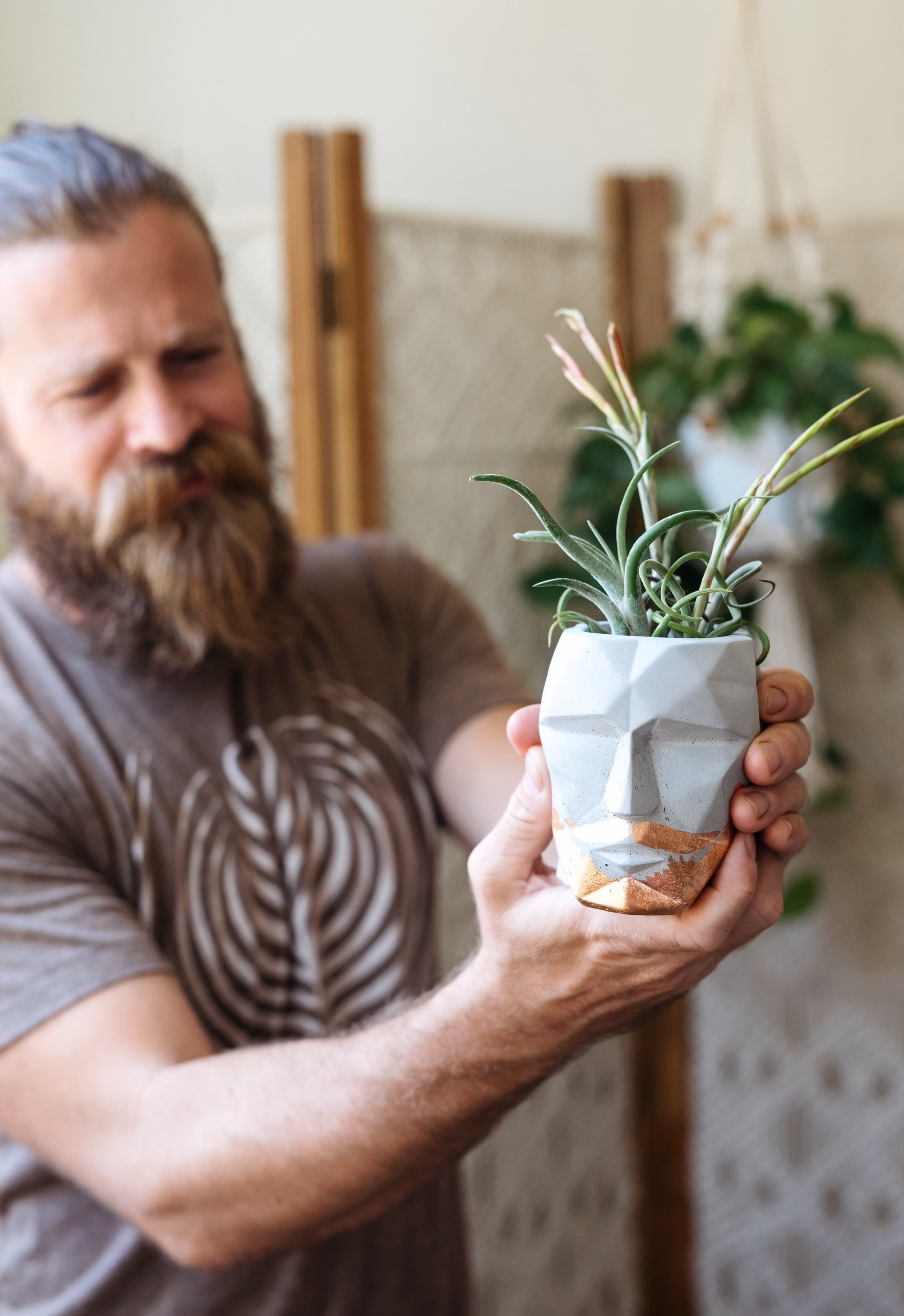 Harry Face Planter, Unique Gifts For Dad, Beard Men, Fathers Day Gift