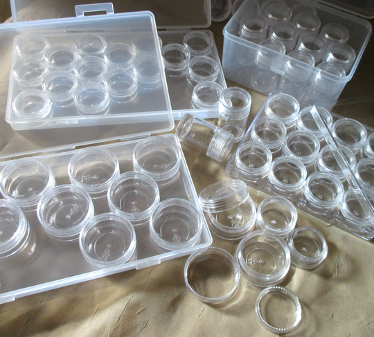 Round Bead Containers - Organizers, Empty Bead Kits, Round Containers in Plastic Case Multiple Sizes & Styles