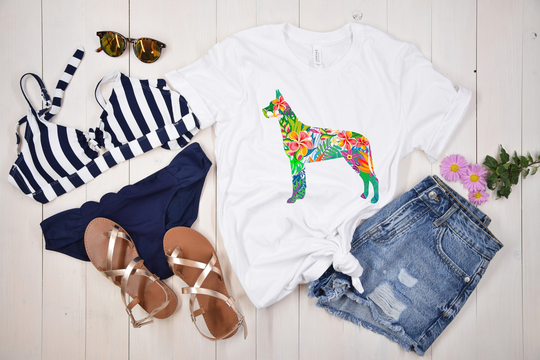 Aloha Great Dane Flower Shirt On Hawaii Summer, Cute Tee/Tank Top Kid Shirt Sweatshirt