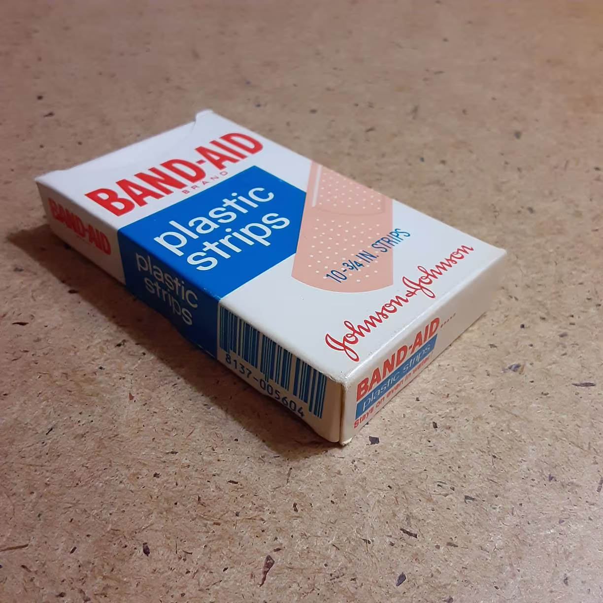 Vintage Band-Aid Brand Bandage Box, Johnson & Package Of Plastic Strips, Retro Advertizing Container For Display Upcycling Crafting