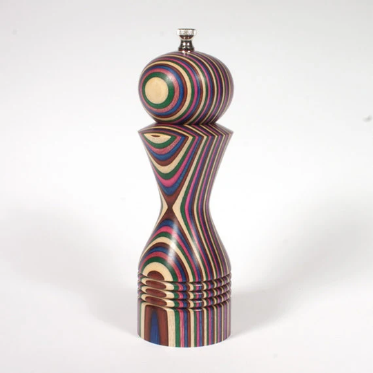 Laminated Pepper Mill, Five Color, Birch Grinder, Spice Colorful Peppermill, Wood Mill