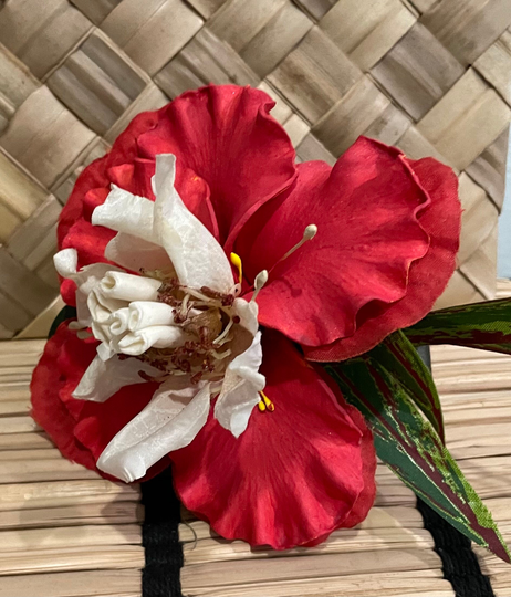 Red Hibiscus To Another Level For Wearable Floral Hair Clip