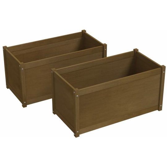 Vidaxl - Garden Planters 2 pcs Honey Brown 100x50x50cm Solid Pinewood Brown