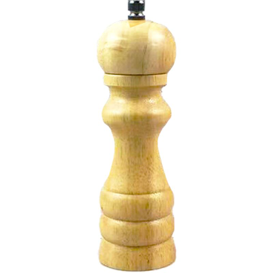 Fvbjd - Pepper grinder wooden stainless steel core manual freshly ground black sesame sea salt white pepper 6 inch white