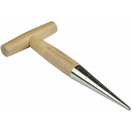 Hand tools stainless steel planter Traditional garden planter with a lightweight wooden handle