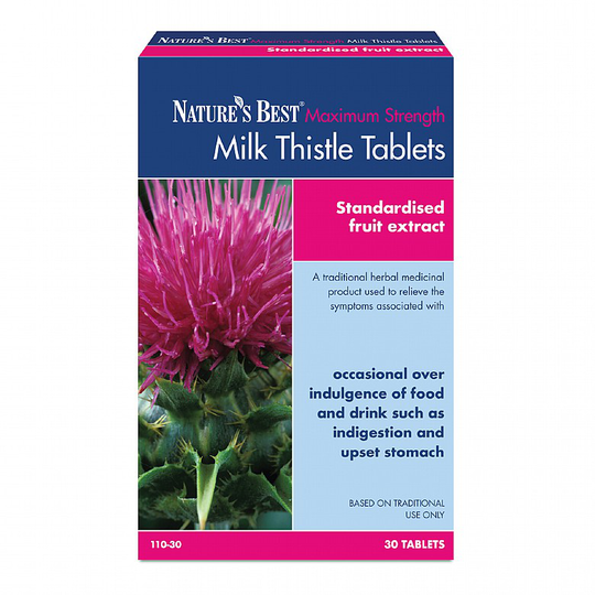 Milk Thistle, Relief Of Occasional Over Indulgence, Indigestion, Upset Stomach 30 Tablets