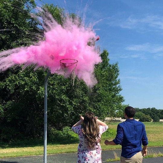 Gender Reveal Basketball Kit - Filled With Powder Sports