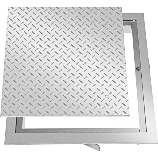 Recessed Manhole Cover Powder-coated Drain Cover 60x60cm Steel Lid w/Frame - Vevor