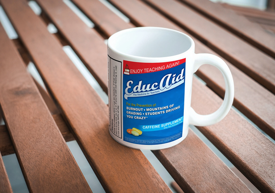 Teacher Appreciation Gift Mug Educaid - The Medicine For Teachers Funny Teachers English Math Mug