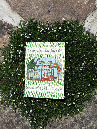 Greenhouse From Tiny Seeds Grow Mighty Trees // New Beginnings Baby Shower Card Mum