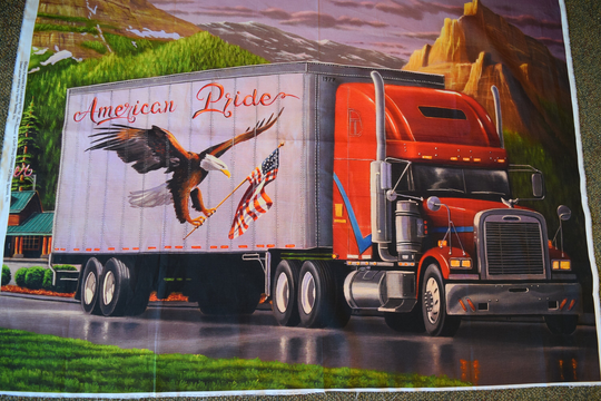Simi Truck Panel By Geno Peoples Of Four Seasons For David Textiles. Quilt Or Craft Fabrics, Fabric The Panel, Joberry Fabrics