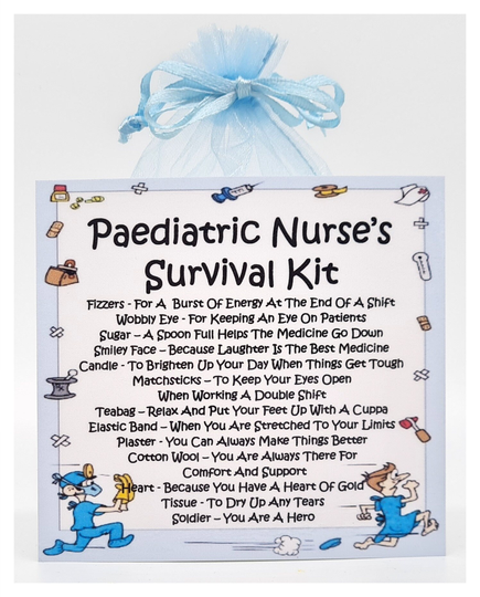 Paediatric Nurse Survival Kit - Fun Novelty Gift & Card Alternative/Present Birthday Greeting Cards Unique Secret Santa