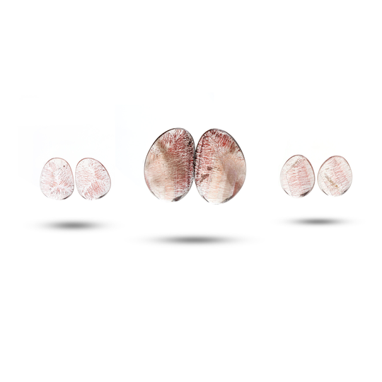 Natural Sagentic Quartz Smooth Organic Loose Gemstone, 10x12 Mm To 16x25 Mm, Super Seven, Jewelry, Gift For Women, Set Of 6 Pieces