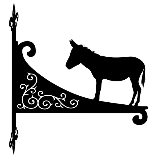 Donkey Ornamental Scroll Hanging Bracket