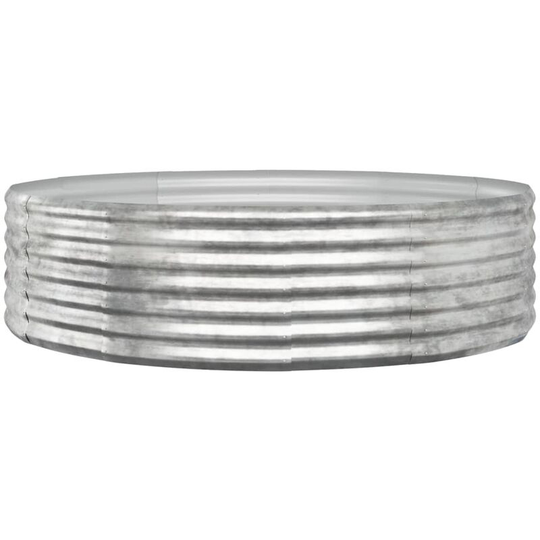 Vidaxl - Garden Planter Powder-coated Steel 140x140x36 cm Silver Silver