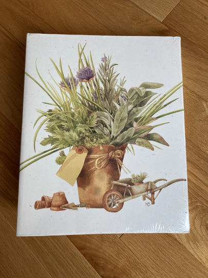 Vintage Rare Marjolein Bastin Nature's Sketchbook Hallmark Photo Or Postcard Album Refillable Binder Wrapped in Plastic Flower Pot Gardening