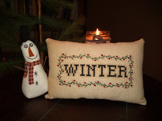 Primitive Seasonal Pillows Spring, Summer, Autumn, Winter - Approximately 6" X 9