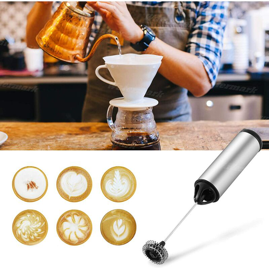 Electric Milk Frothers Handheld Foam Beater Milk Frother Battery Operated Mini Smoothie Blender For coffee whipping cappuccino latte milk matcha hot