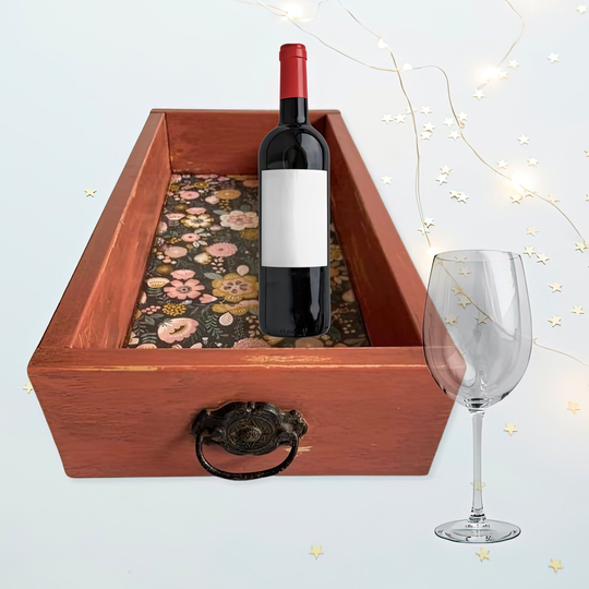 Entryway Box | Decorative Wood Box, For Shelf, Vintage Greeting Card Holder, Mail Organizer, Stationary Bathroom Storage