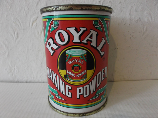 Vintage English Baking Powder Tin Royal 1900S Style